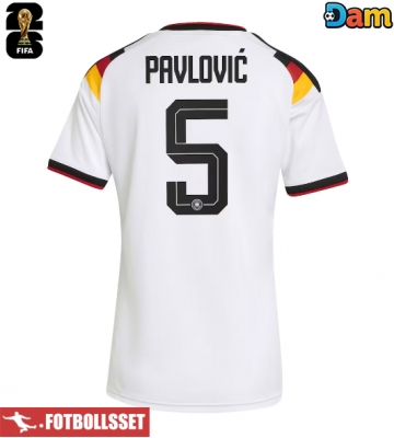 Tyskland Aleksandar Pavlovic #5 Hemmatröja Dam VM 2026 Kortärmad